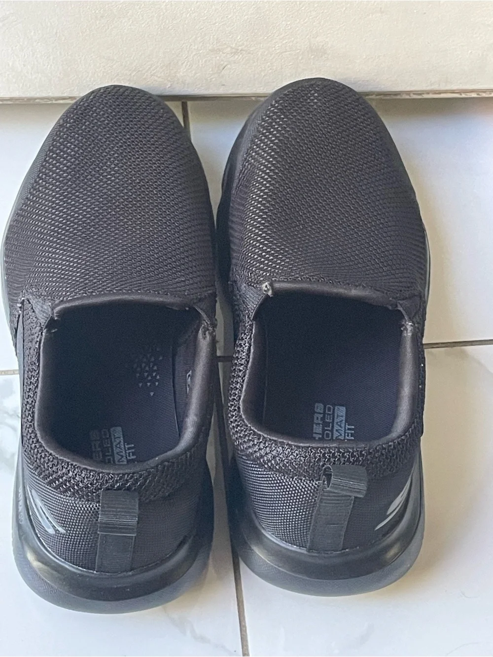 Skechers Men's Black Slip-On Mesh Casual Shoes